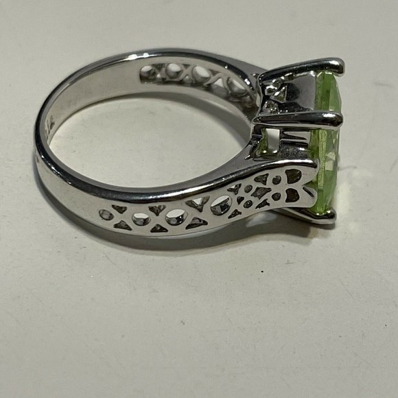 LIA SOPHIA 'Appletini' Silver Green CZ Solitaire - Picture 6 of 8